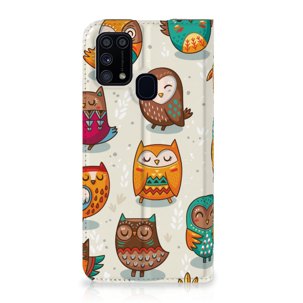 Samsung Galaxy M31 Hoesje maken Vrolijke Uilen - B2C Telecom