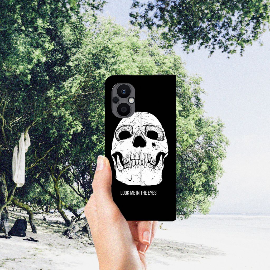 Mobiel BookCase OPPO Reno8 Lite Skull Eyes - B2C Telecom