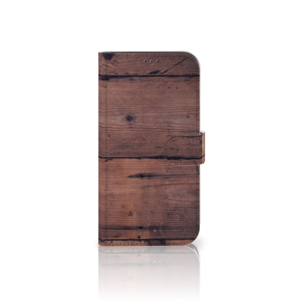 Apple iPhone 12 Pro Max Book Style Case Old Wood