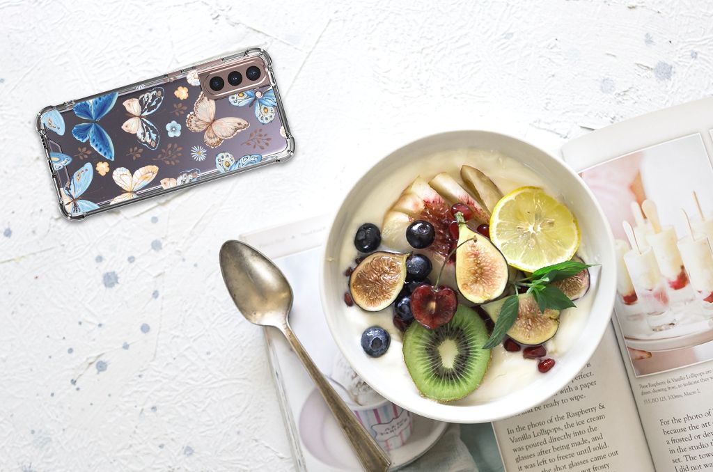 Case Anti-shock voor Samsung Galaxy S21 Plus Vlinder B2C Telecom
