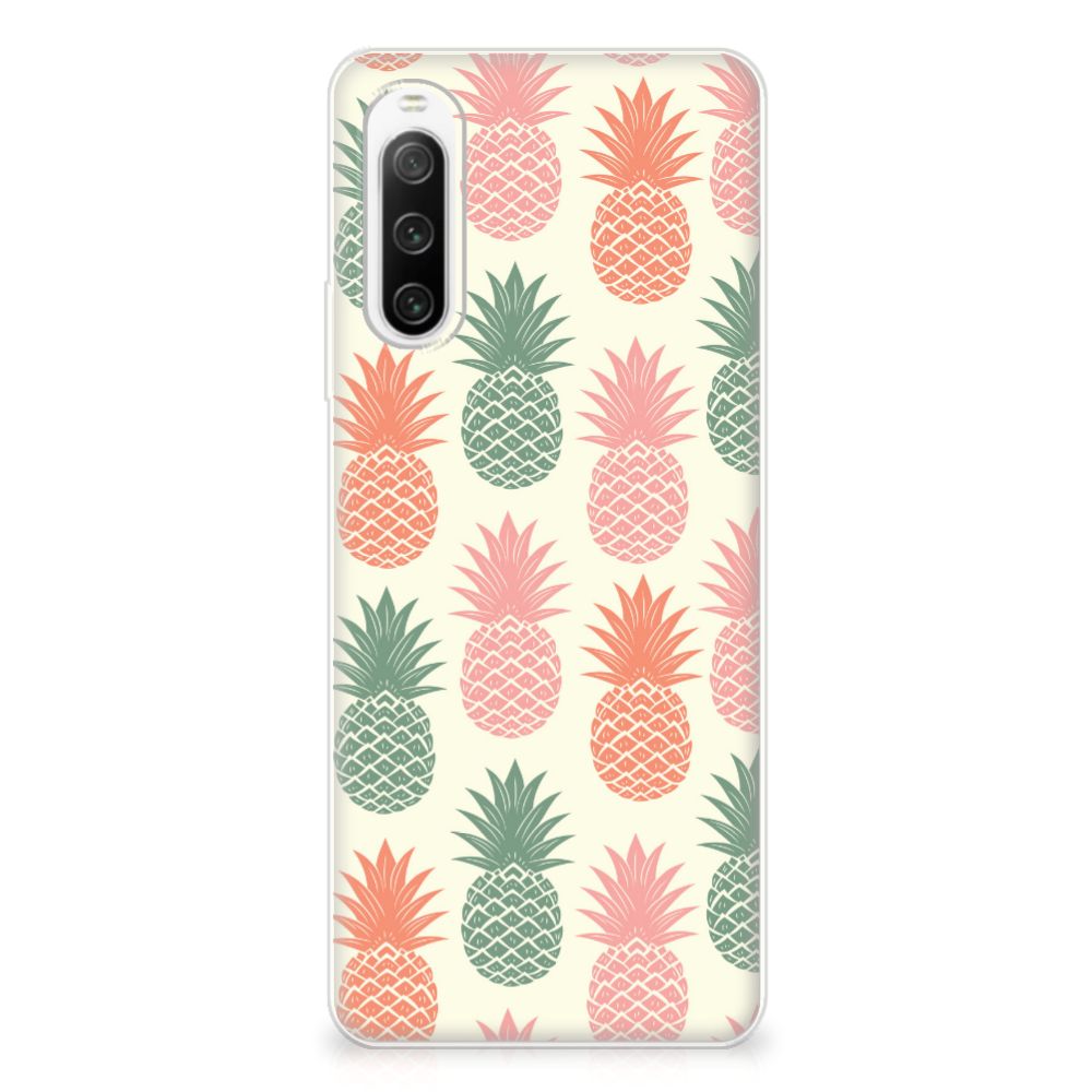 Sony Xperia 10 IV Siliconen Case Ananas