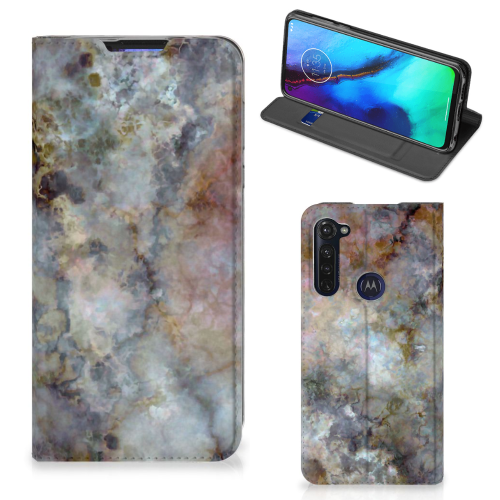 Motorola Moto G Pro Standcase Marmer Grijs - B2C Telecom