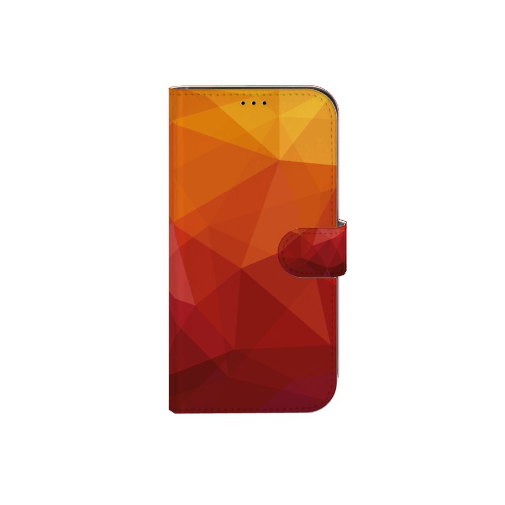 Book Case voor iPhone 13 Pro Max Polygon Red
