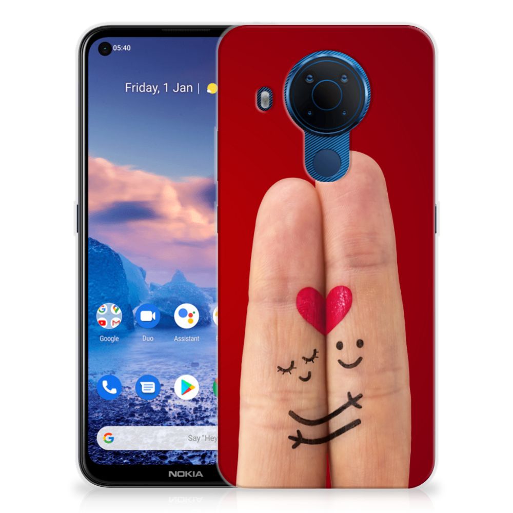 Nokia 5.4 Silicone Back Cover Liefde - Origineel Romantisch Cadeau