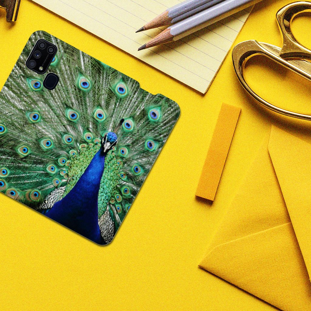 Samsung Galaxy M31 Hoesje maken Pauw - B2C Telecom