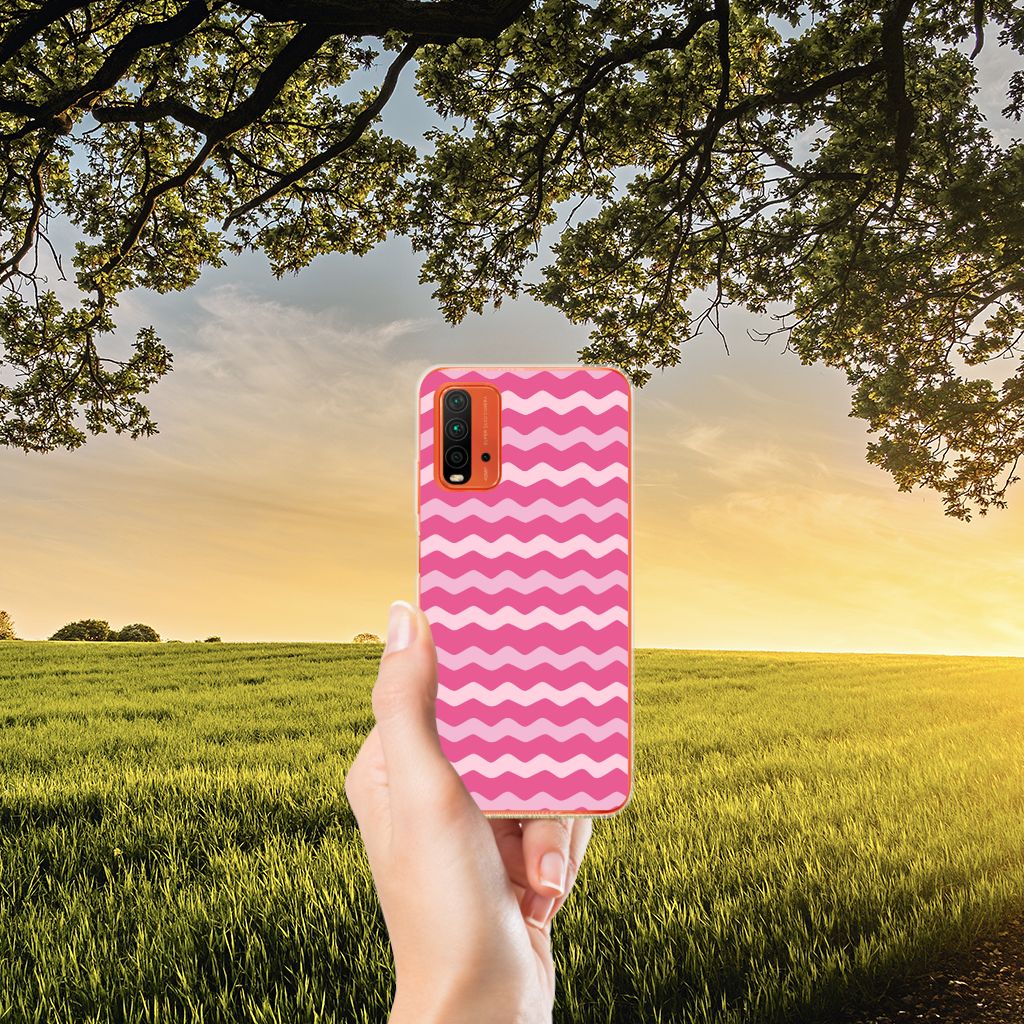 Xiaomi Poco M3 TPU bumper Waves Pink