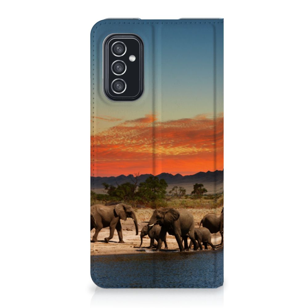 Samsung Galaxy M52 Hoesje maken Olifanten - B2C Telecom
