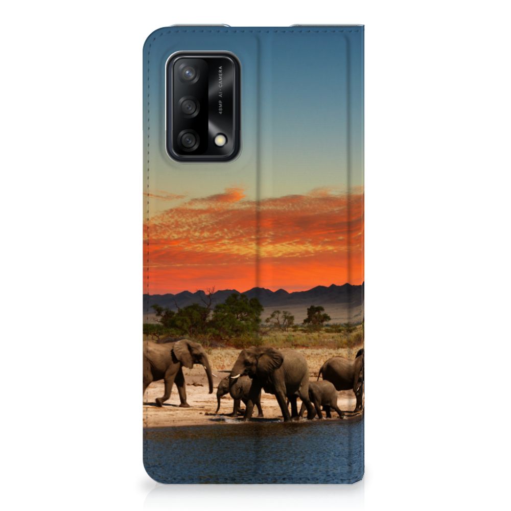 OPPO A74 4G Hoesje maken Olifanten - B2C Telecom