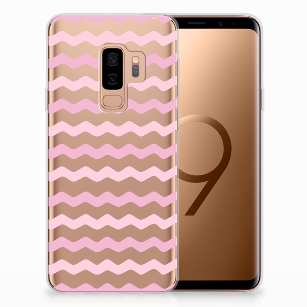 Samsung Galaxy S9 Plus TPU bumper Waves Roze