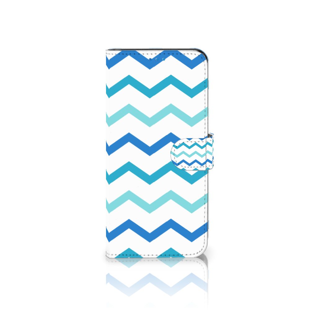 Motorola Moto E32 | Moto E32s Telefoon Hoesje Zigzag Blauw