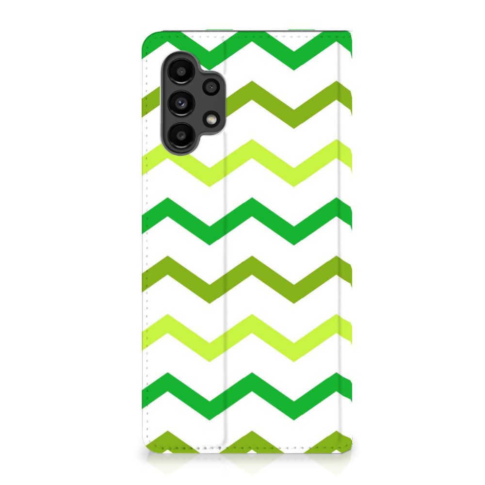 Samsung Galaxy A13 (4G) Hoesje met Magneet Zigzag Groen - B2C Telecom