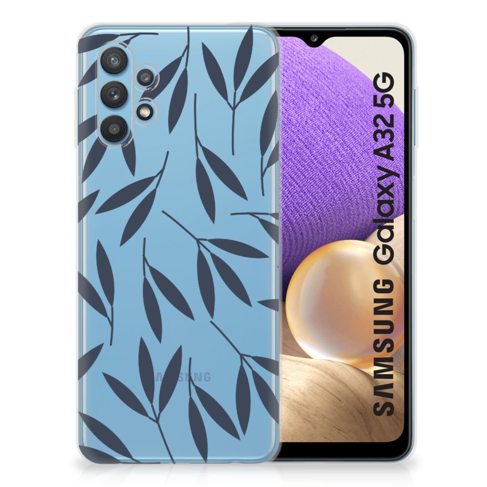 Samsung Galaxy A32 5G TPU Case Leaves Blue B2C Telecom