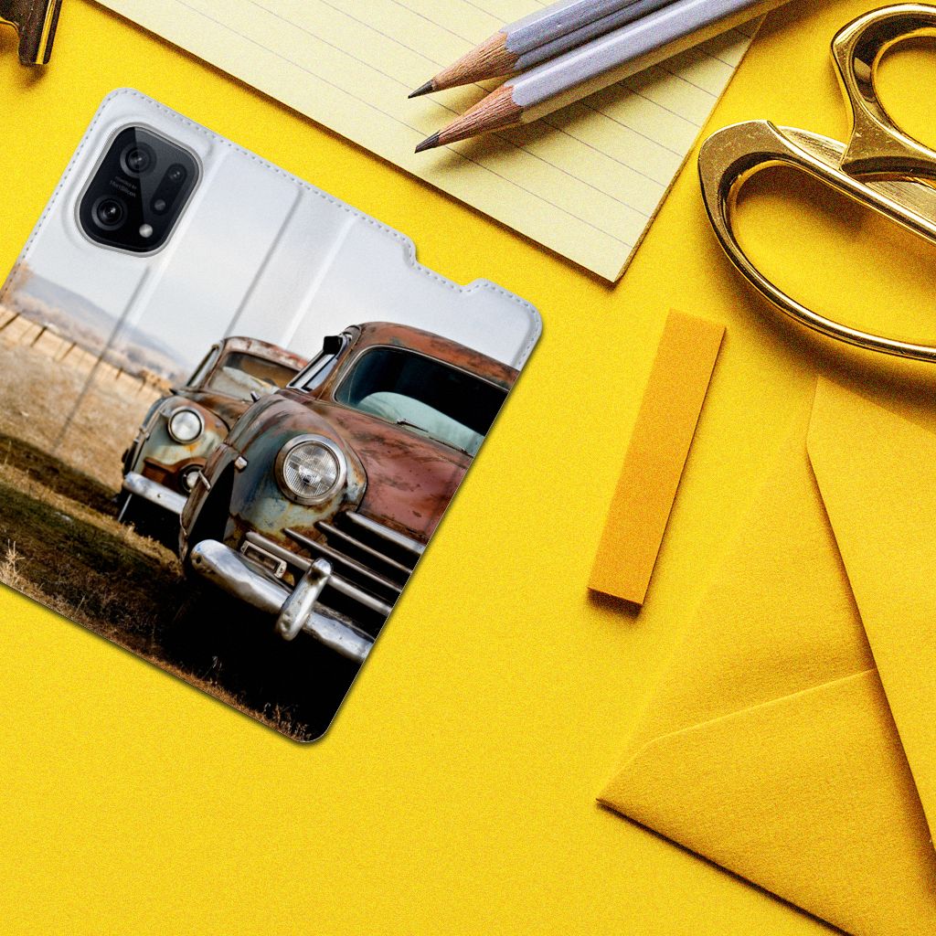 OPPO Find X5 Stand Case Vintage Auto - B2C Telecom