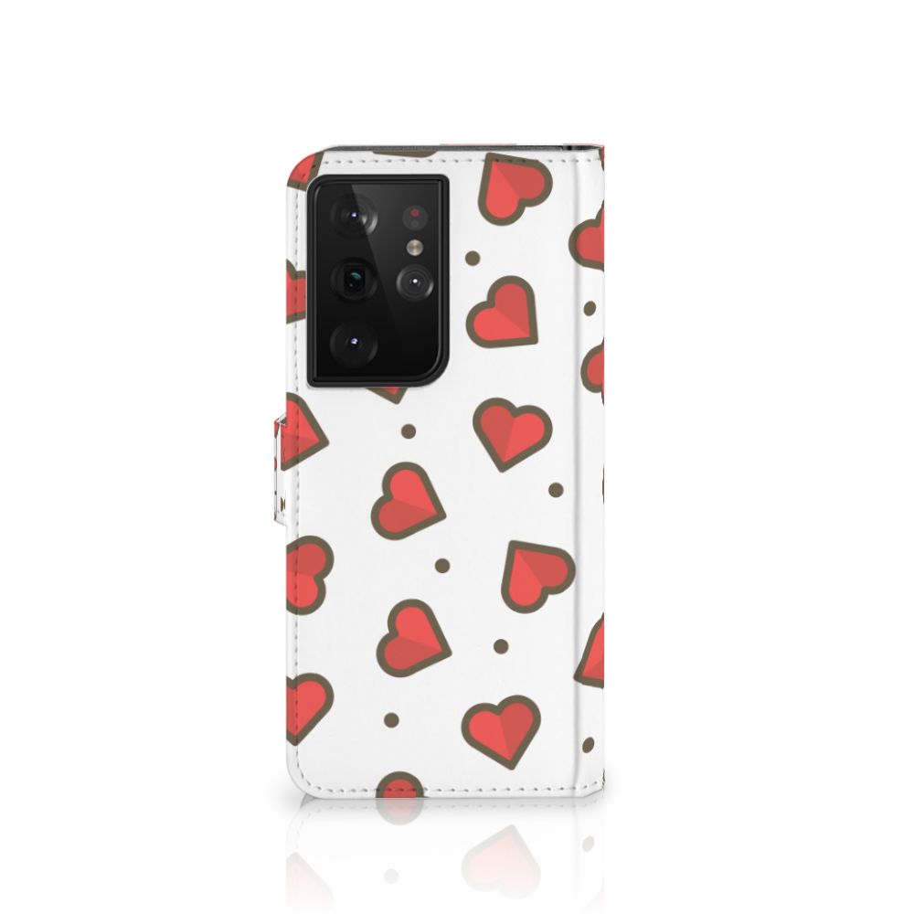 Samsung Galaxy S21 Ultra Telefoon Hoesje Hearts