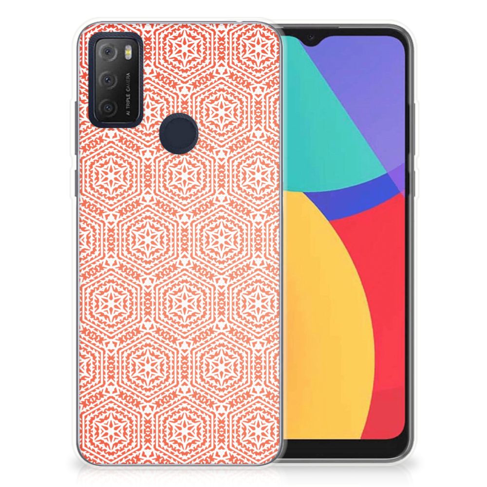 Alcatel 1S (2021) TPU bumper Pattern Orange