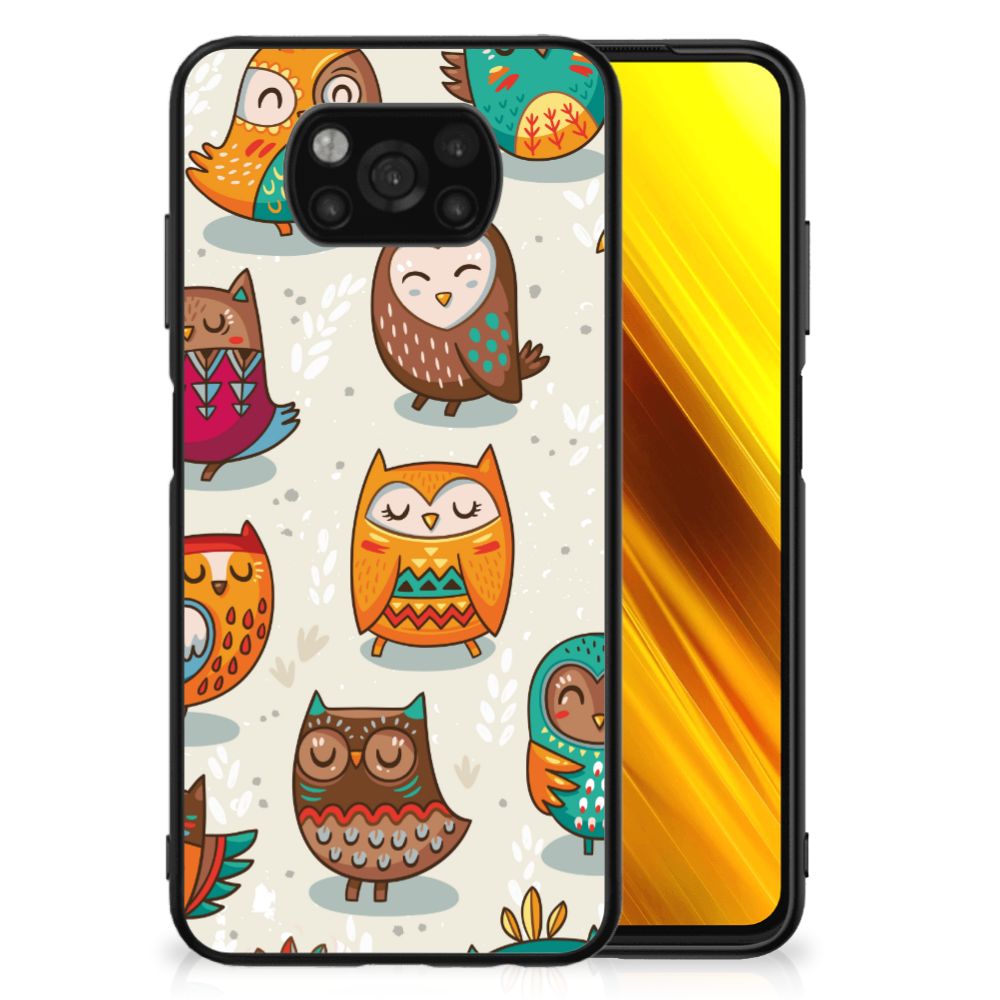 Xiaomi Poco X3 | X3 Pro Dierenprint Telefoonhoesje Vrolijke Uilen