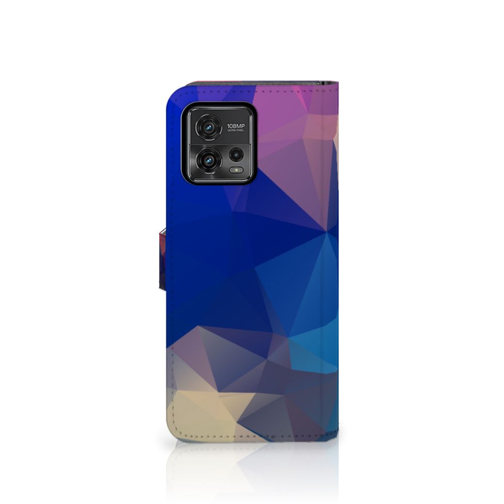 Motorola Moto G72 Book Case Polygon Dark