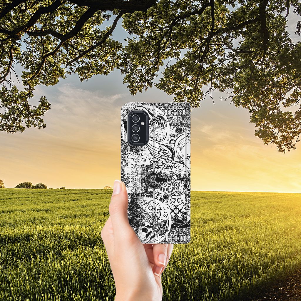 Mobiel BookCase Samsung Galaxy M52 Skulls Angel - B2C Telecom