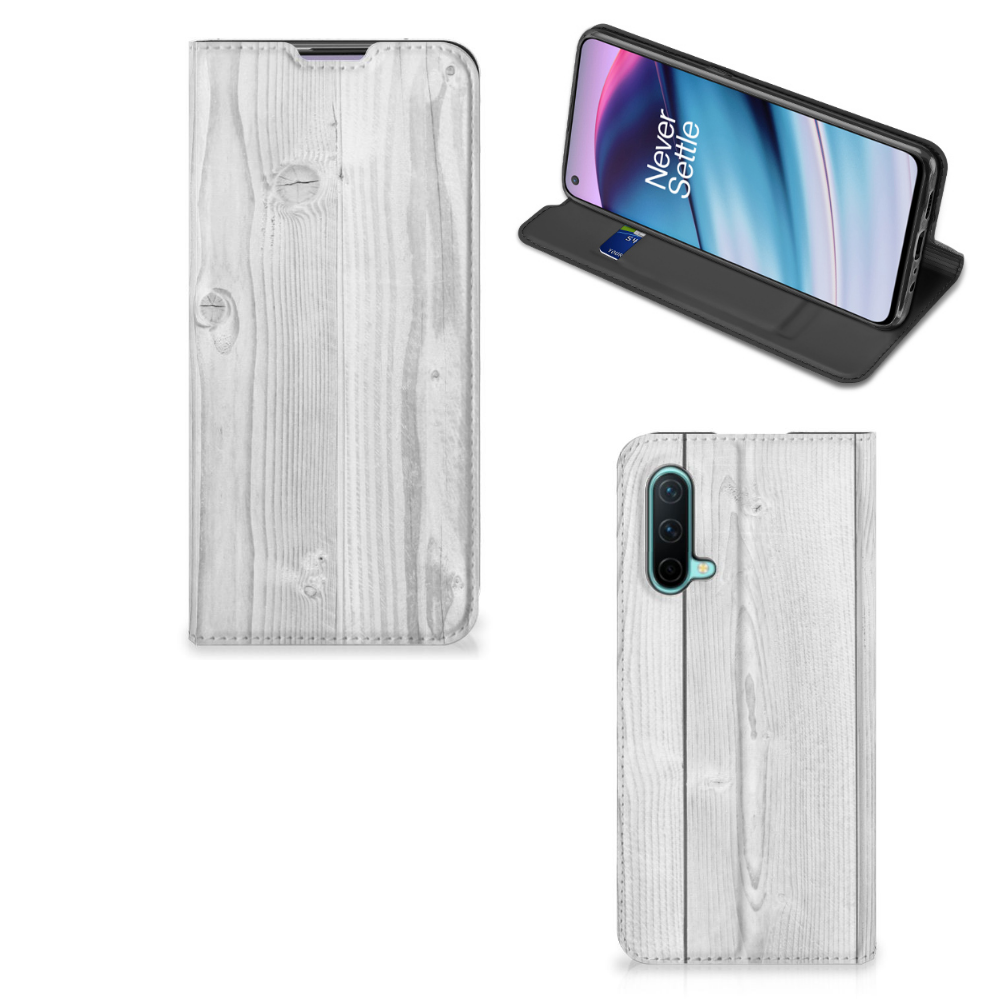 OnePlus Nord CE 5G Book Wallet Case White Wood - B2C Telecom