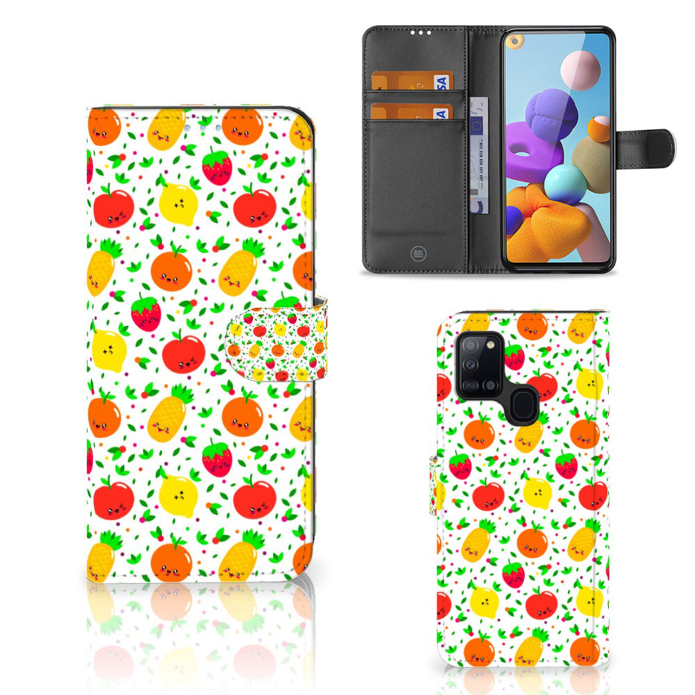 Samsung Galaxy A21s Book Cover Fruits