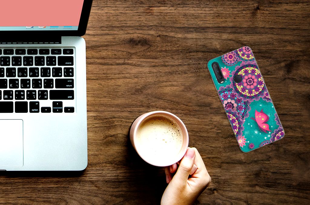 Alcatel 1S (2020) Hoesje maken Cirkels en Vlinders B2C Telecom