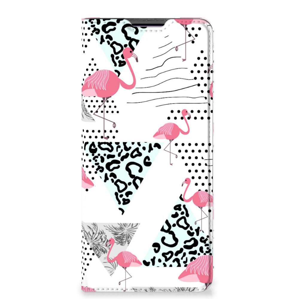 Motorola Edge 30 Pro Hoesje maken Flamingo Triangle