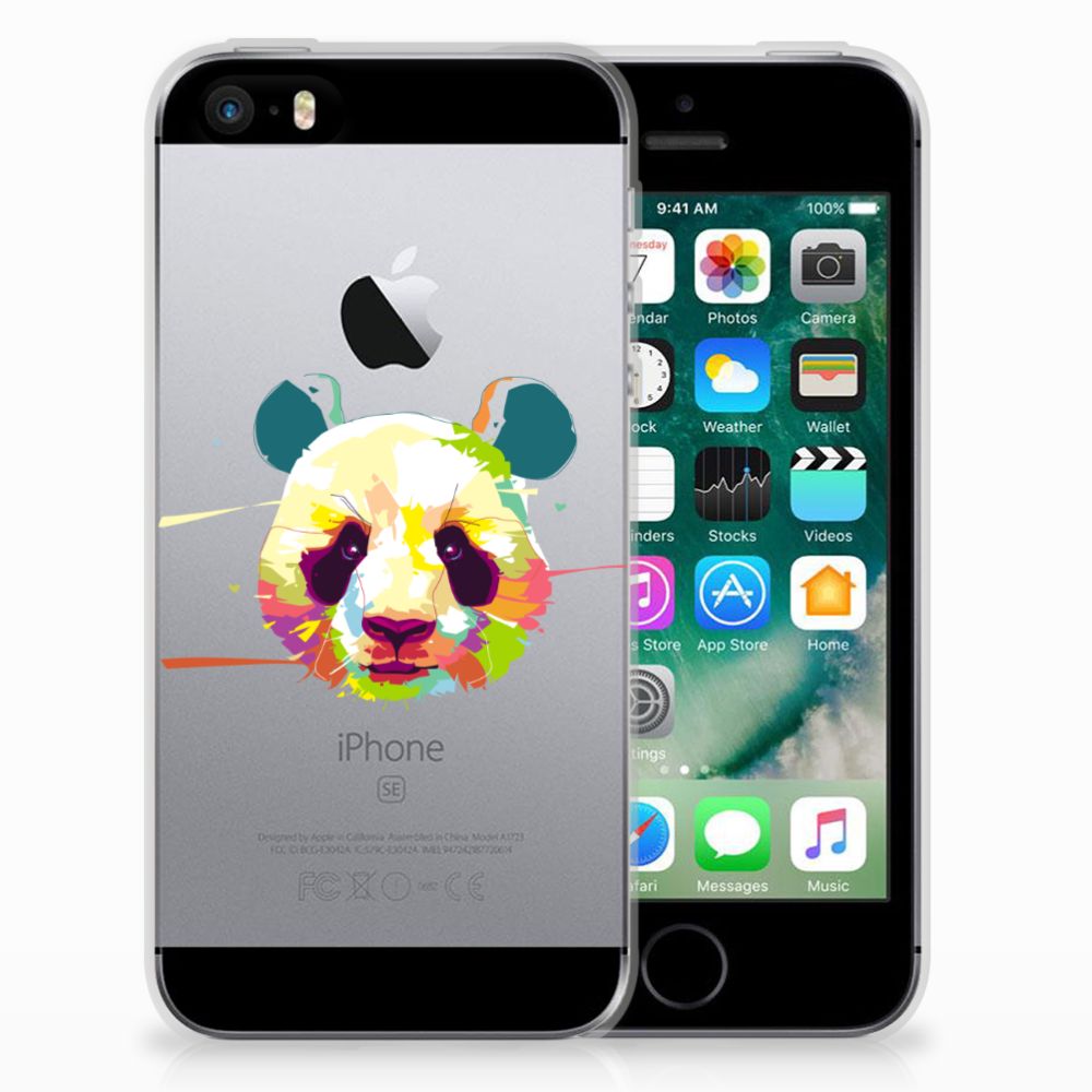 Apple iPhone SE | 5S Telefoonhoesje met Naam Panda Color