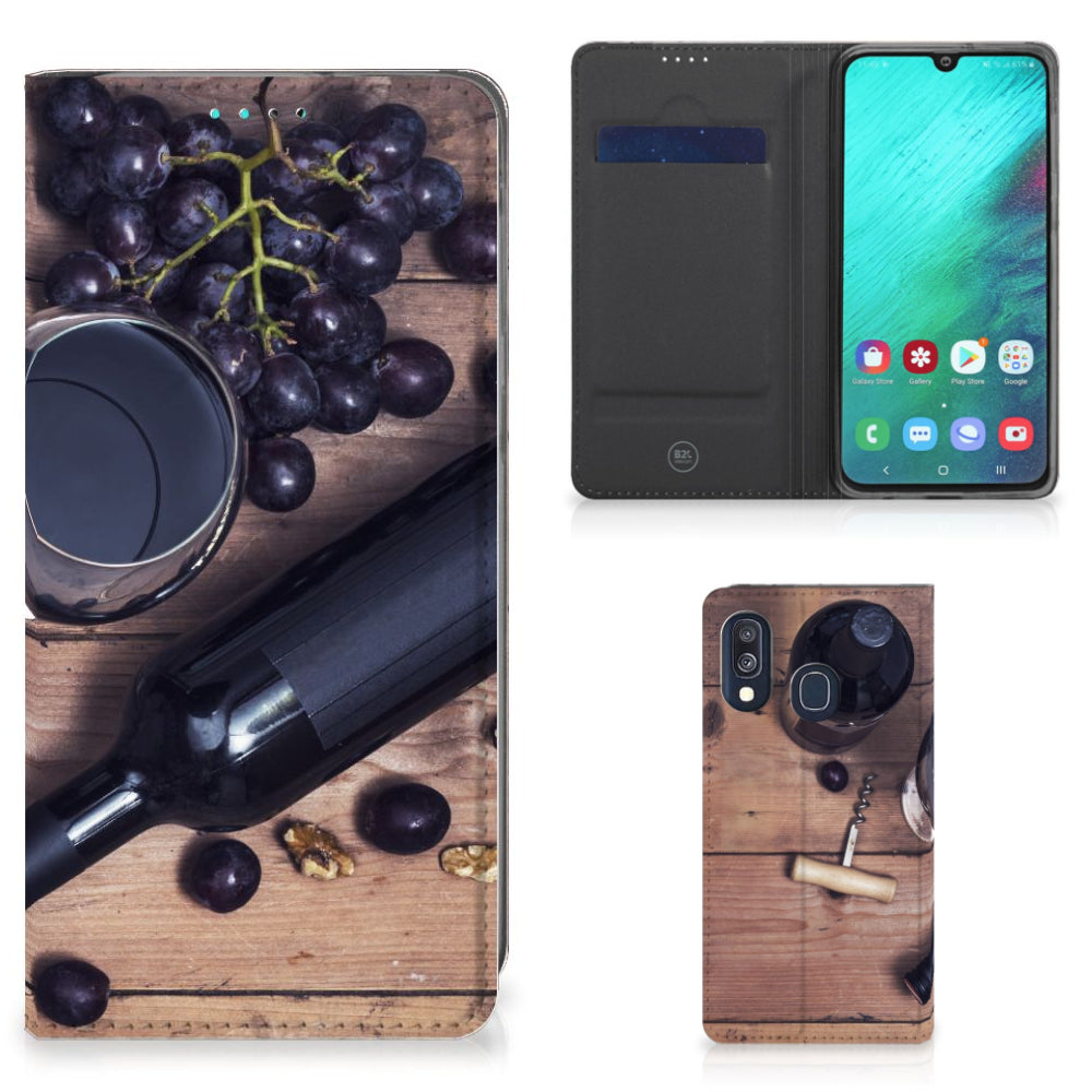 Samsung Galaxy A40 Flip Style Cover Wijn