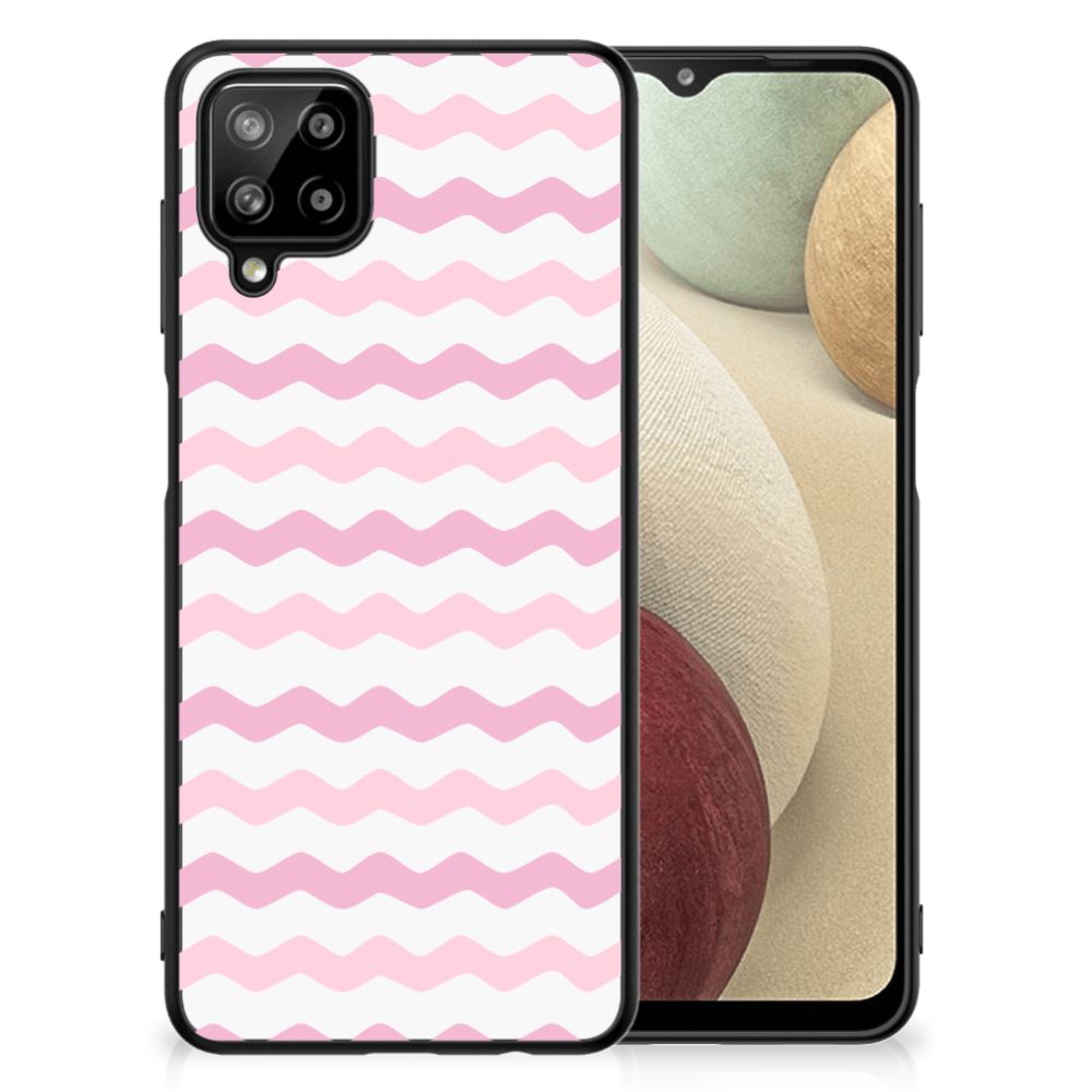 Samsung Galaxy A12 Back Case Waves Roze