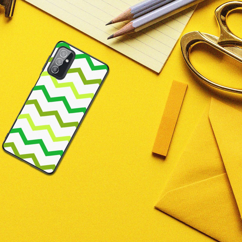 Samsung Galaxy M52 Back Case Zigzag Groen B2C Telecom
