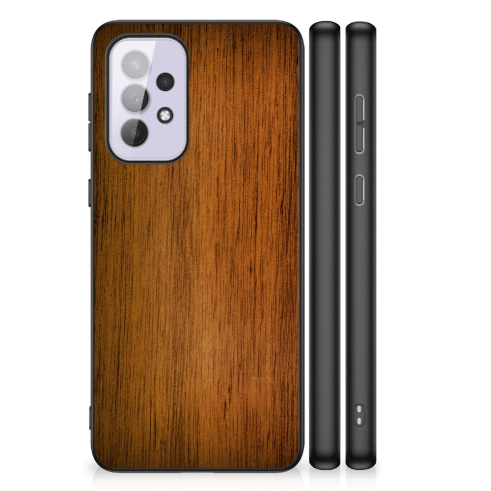 Samsung Galaxy A33 5G Houten Print Telefoonhoesje Donker Hout B2C Telecom