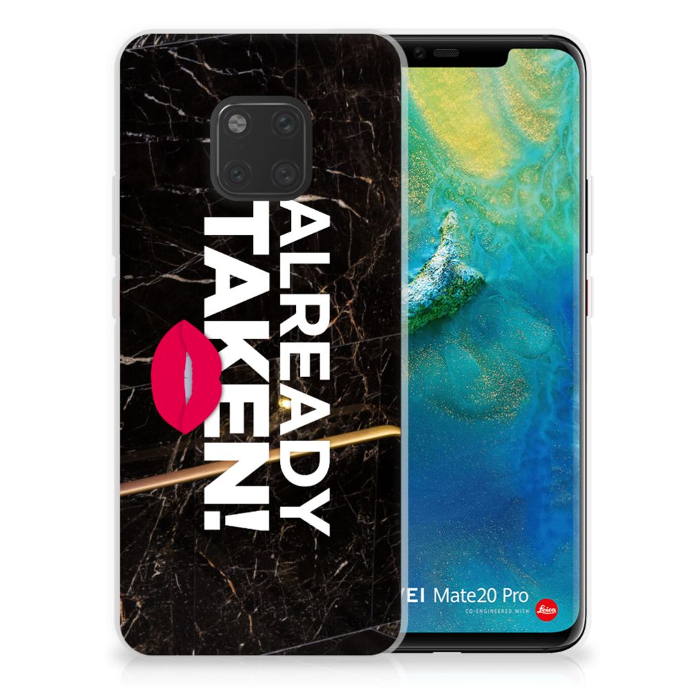 Huawei Mate 20 Pro Siliconen hoesje met naam Already Taken Black