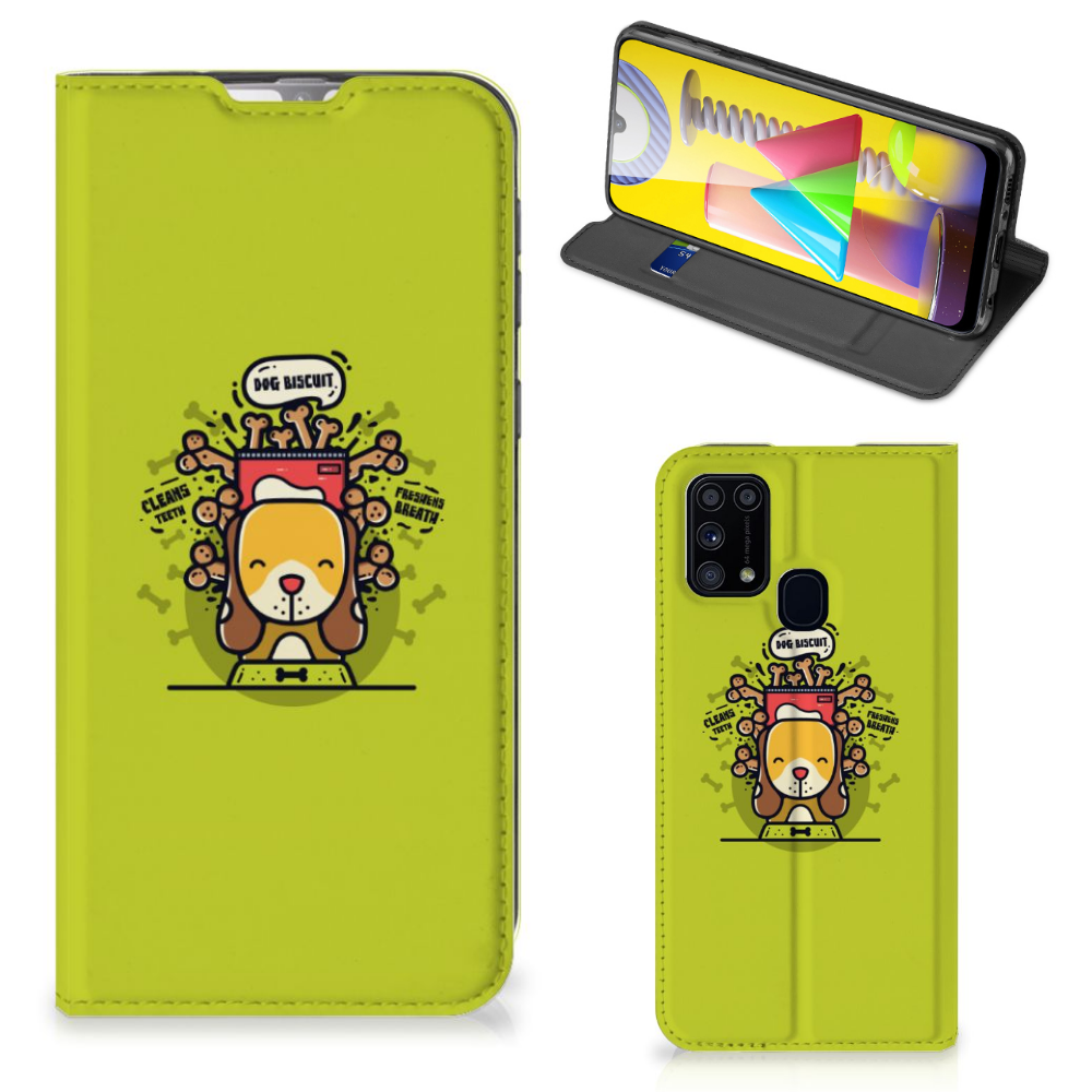 Samsung Galaxy M31 Magnet Case Doggy Biscuit - B2C Telecom