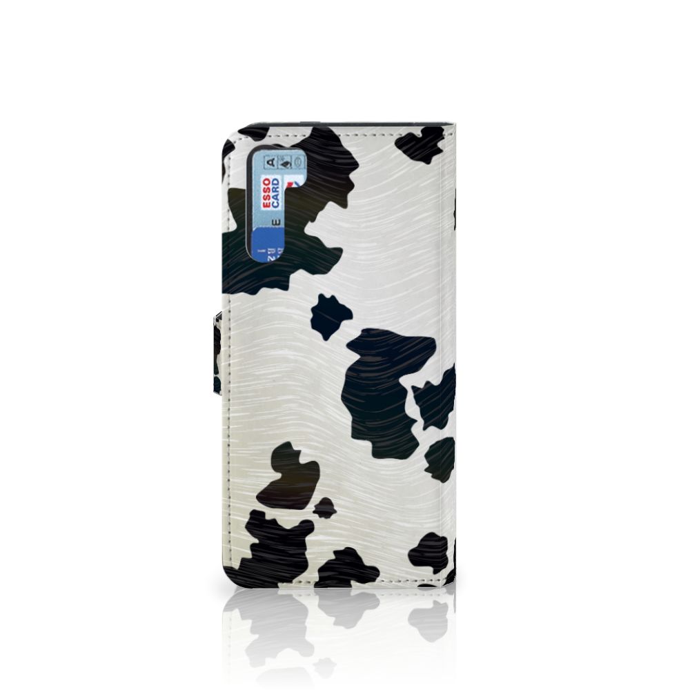 OPPO A91 | Reno3 Telefoonhoesje met Pasjes Koeienvlekken