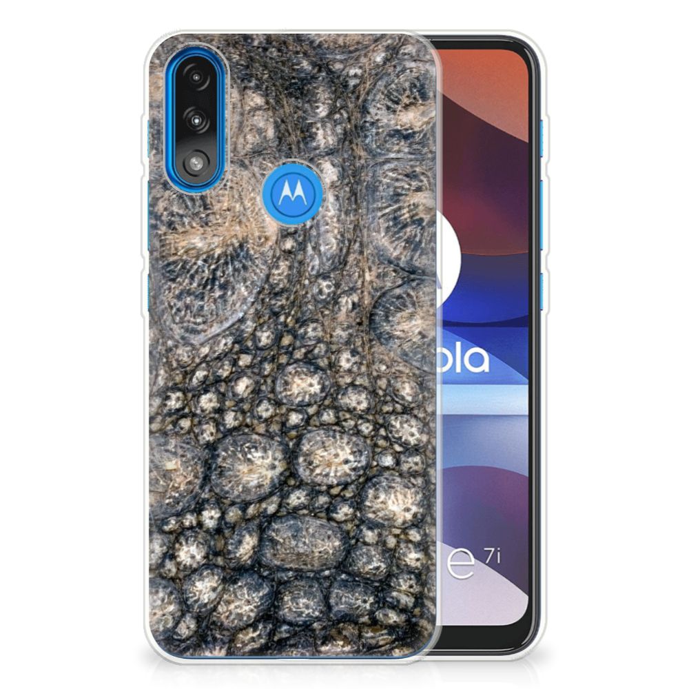 Motorola Moto E7/E7i Power TPU Hoesje Krokodillenprint