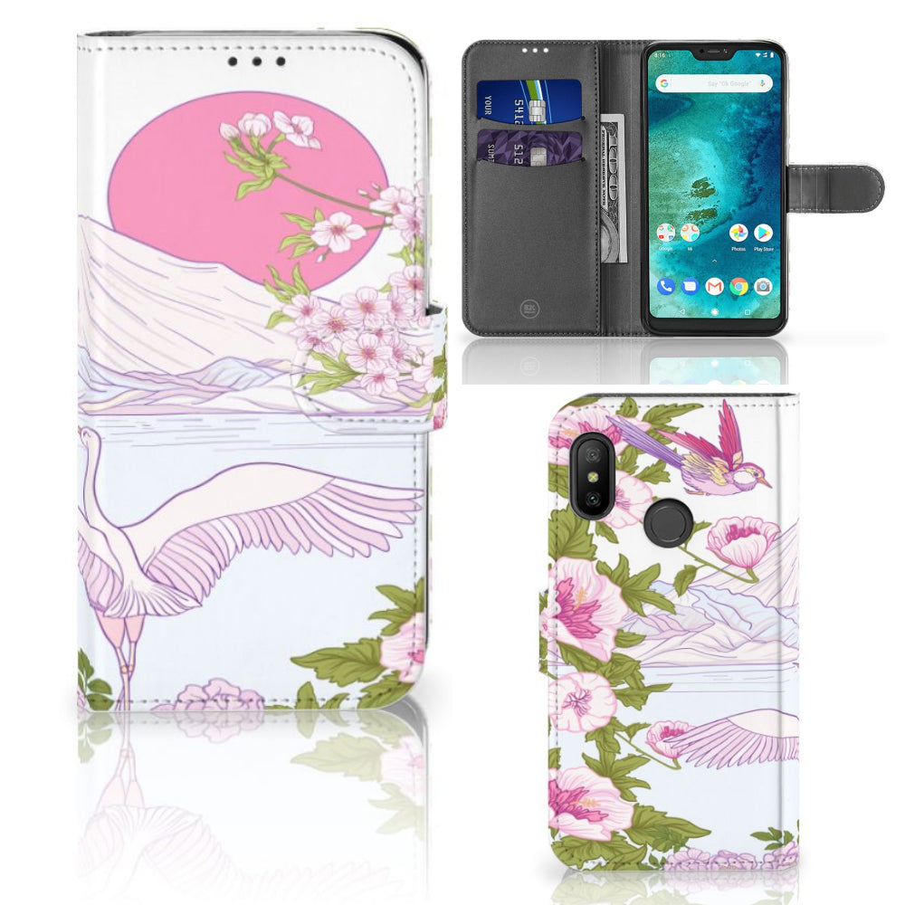 Xiaomi Mi A2 Lite Telefoonhoesje met Pasjes Bird Standing