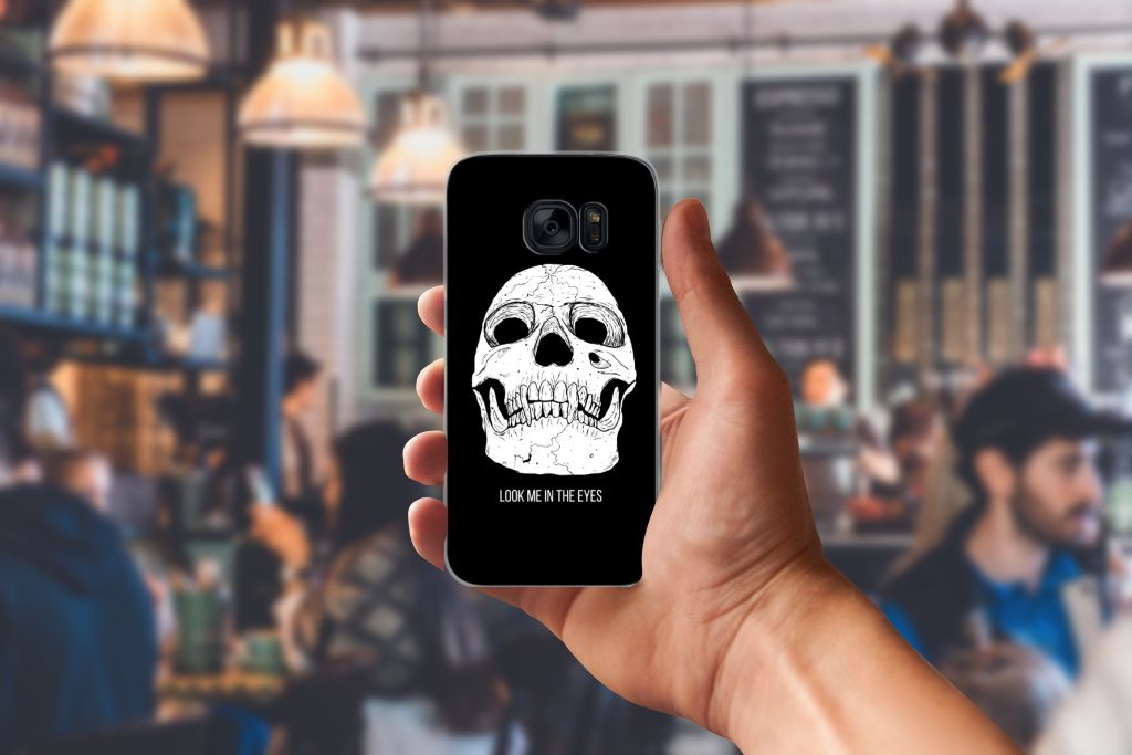 Silicone Back Case Samsung Galaxy S7 Skull Eyes