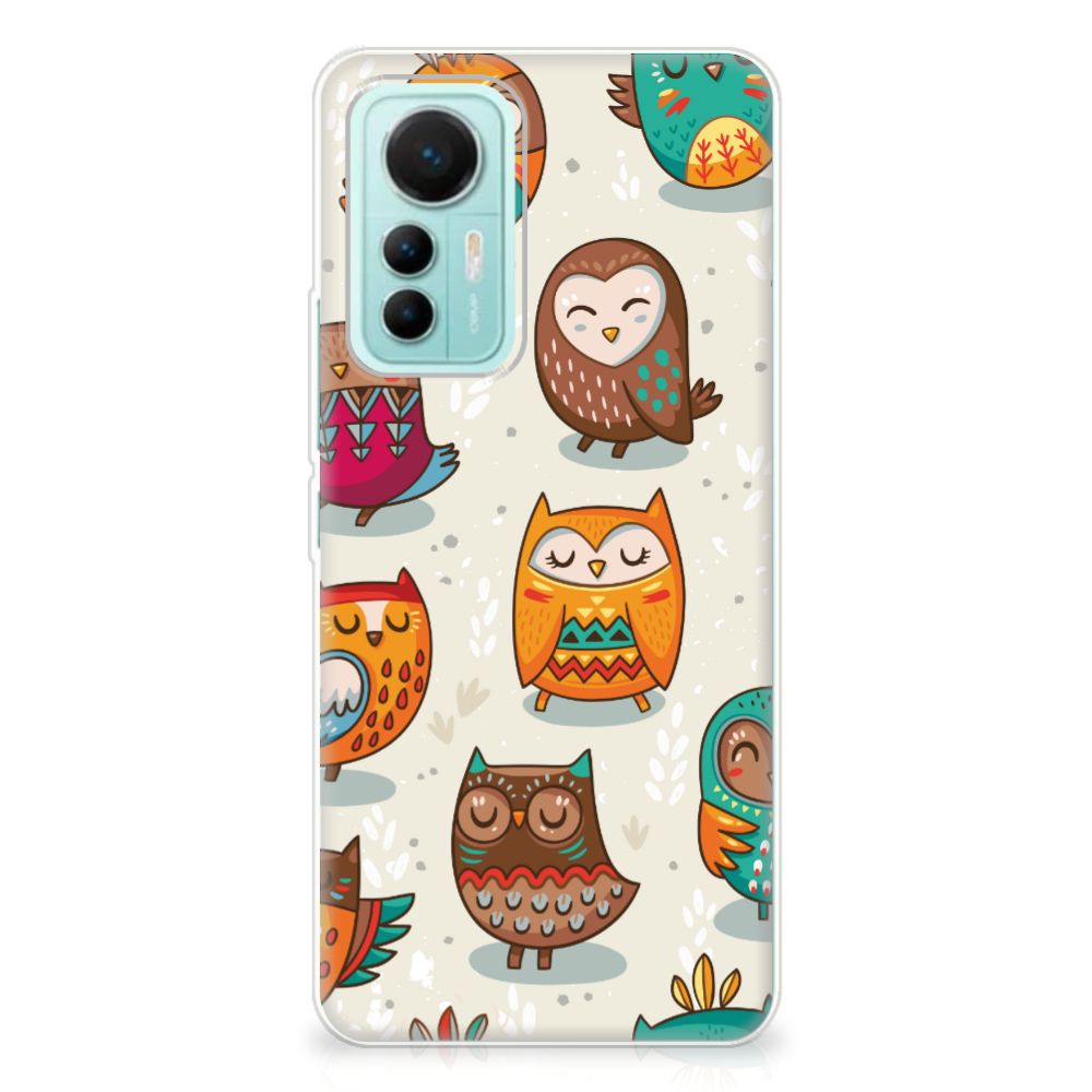 Xiaomi 12 Lite TPU Hoesje Vrolijke Uilen B2C Telecom
