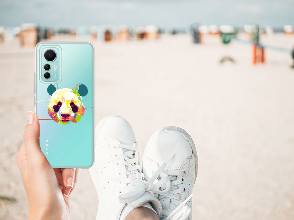 Xiaomi 12 Lite Telefoonhoesje met Naam Panda Color B2C Telecom