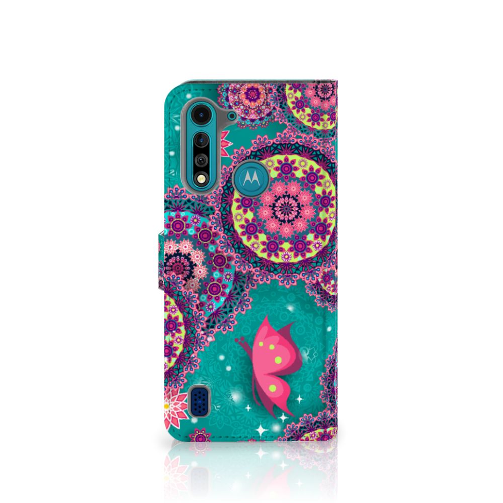 Motorola G8 Power Lite Hoesje Cirkels en Vlinders