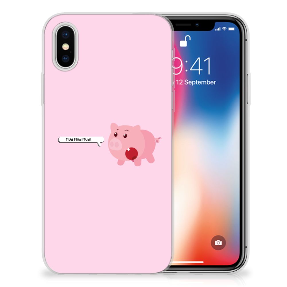 Apple iPhone X | Xs Telefoonhoesje met Naam Pig Mud