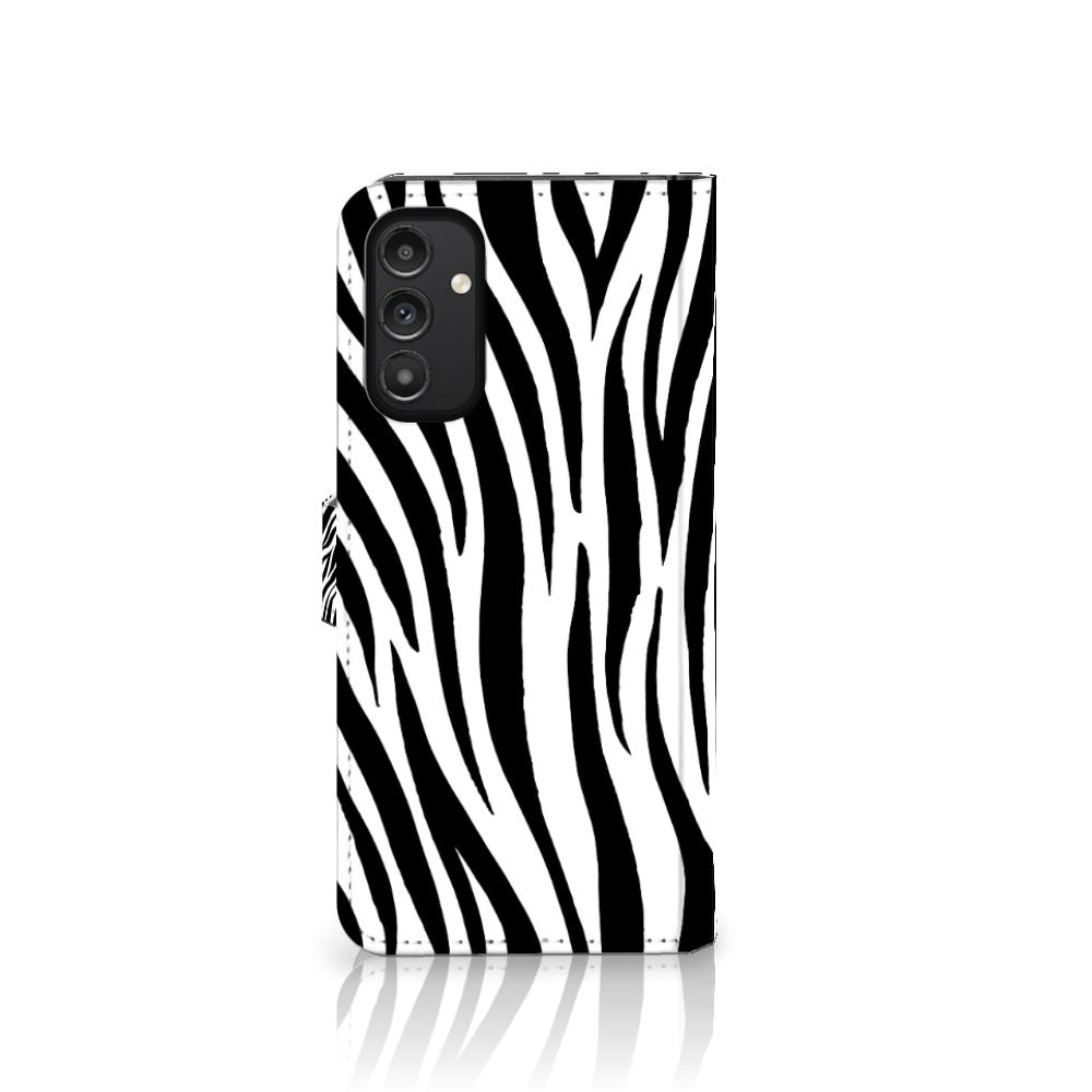 Samsung Galaxy A14 4G Telefoonhoesje met Pasjes Zebra in zebraprint design.