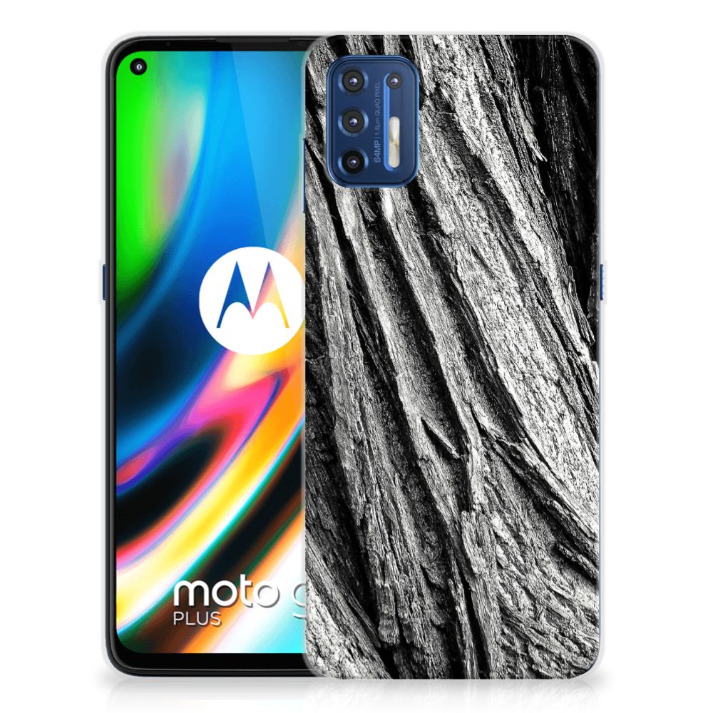 Bumper Hoesje Motorola Moto G9 Plus Boomschors Grijs