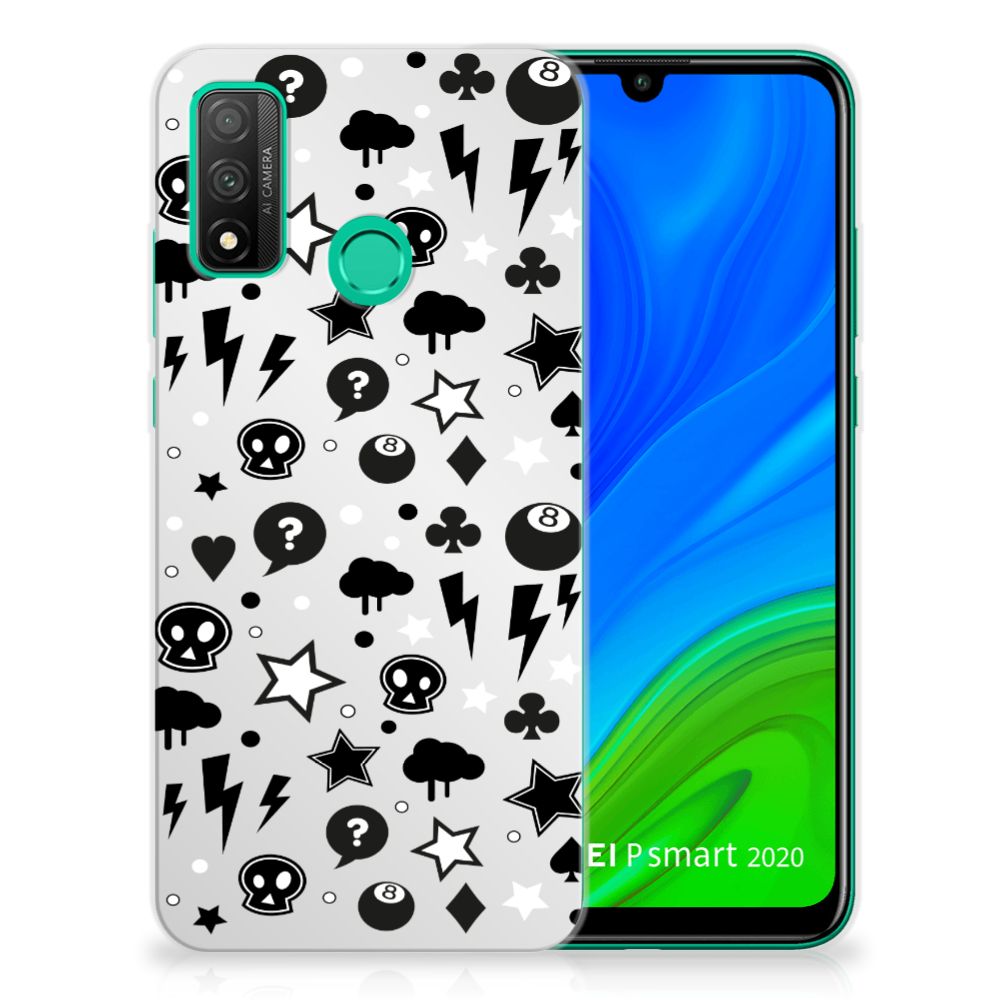 Silicone Back Case Huawei P Smart 2020 Silver Punk