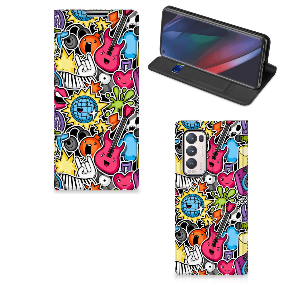 OPPO Find X3 Neo Hippe Standcase Punk Rock - B2C Telecom