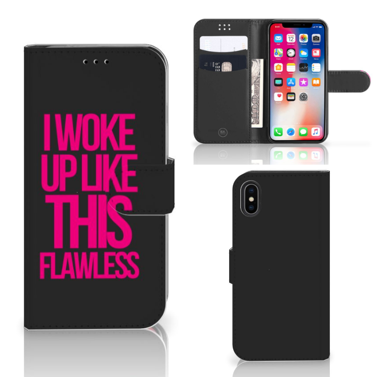 Apple iPhone X | Xs Hoesje met naam Woke Up - Origineel Cadeau Zelf Maken