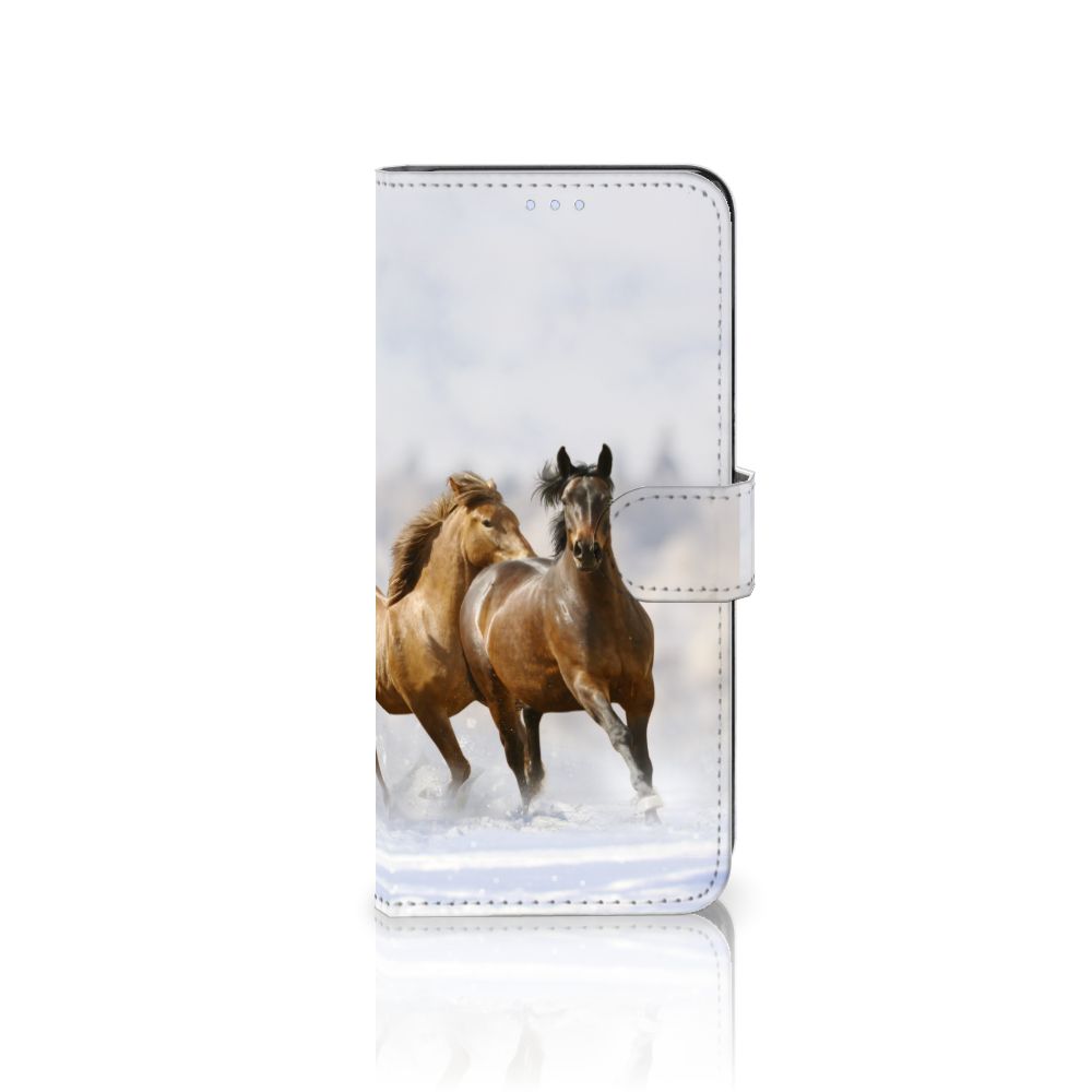OPPO Reno 8 Lite | OnePlus Nord N20 Telefoonhoesje met Pasjes Paarden