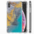 Apple iPhone Xs Max Anti-Shock Hoesje Marble Blue Gold