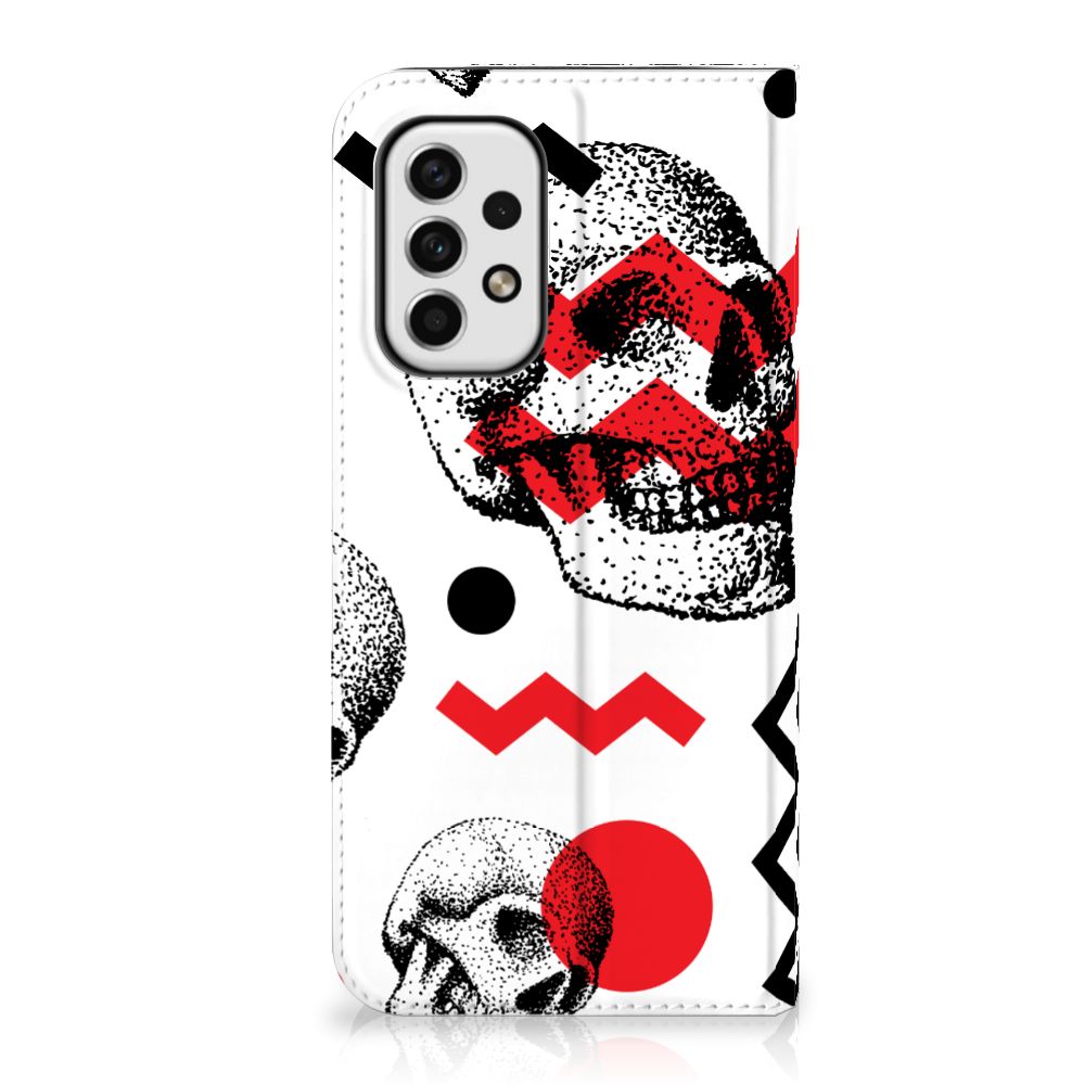 Mobiel BookCase Samsung Galaxy A23 Skull Red - B2C Telecom