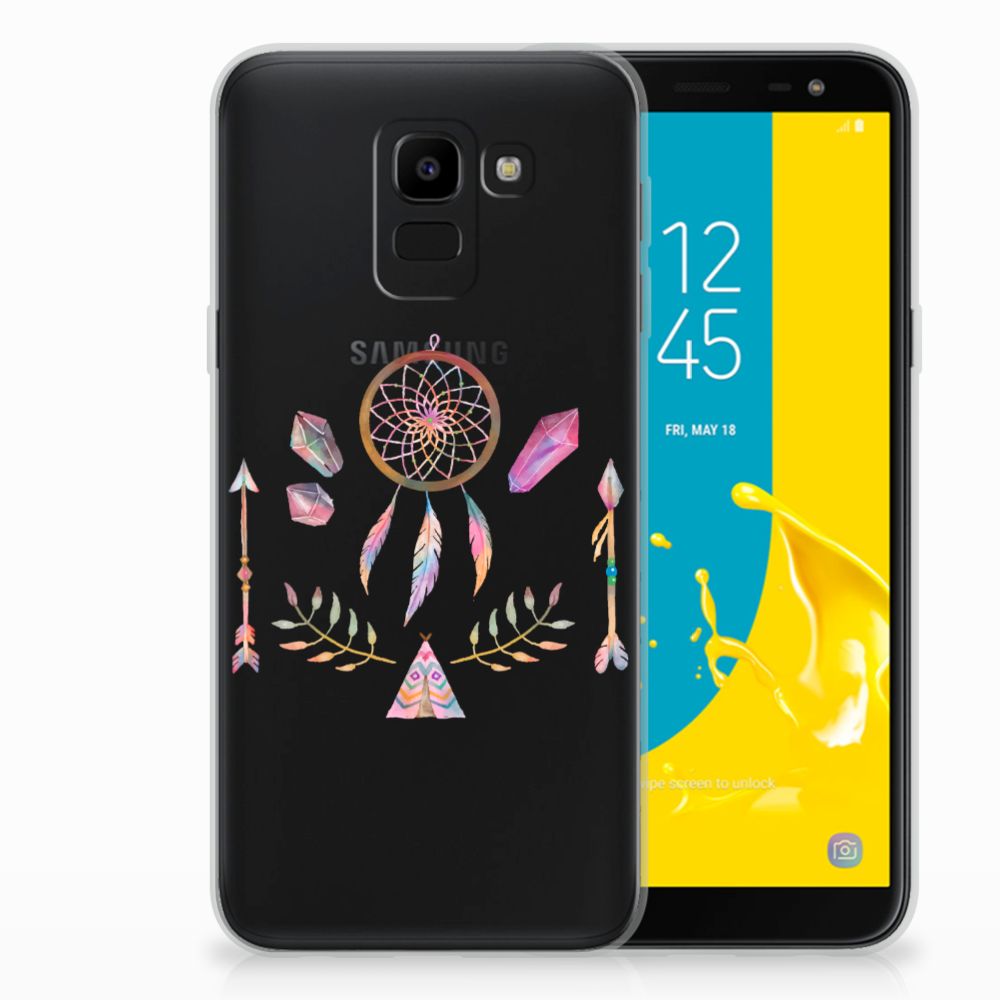 Samsung Galaxy J6 2018 Telefoonhoesje met Naam Boho Dreamcatcher